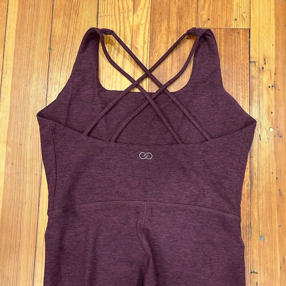 Calia Women’s Lustralux sleeveless Strappy back bodysuit in wine - Picture 2 of 5